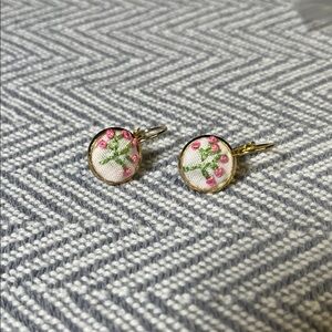 8. Floral Embroidered Earrings
